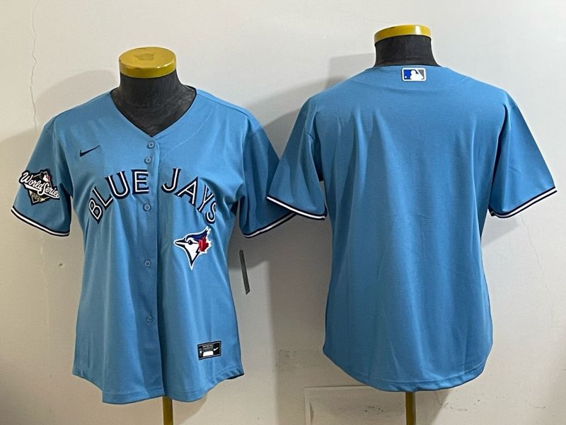 Women 2025 Toronto Blue Jays Blank Light blue Game Nike MLB Jersey style 002